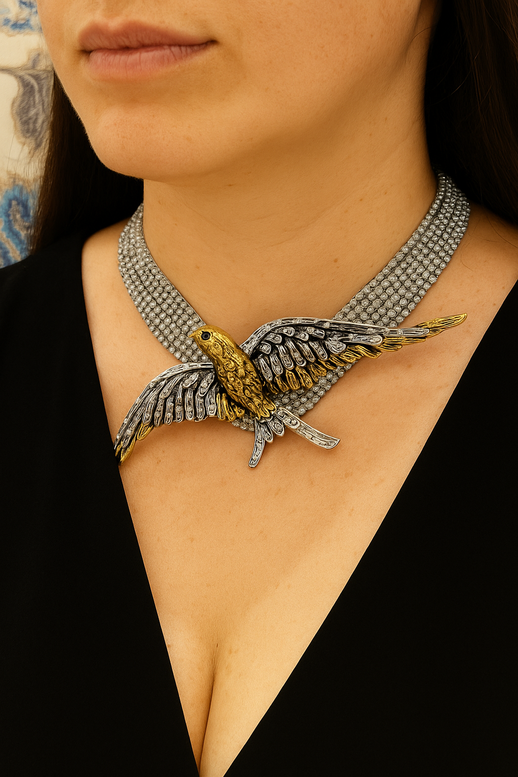 "Silver Falcon" Statement Piece