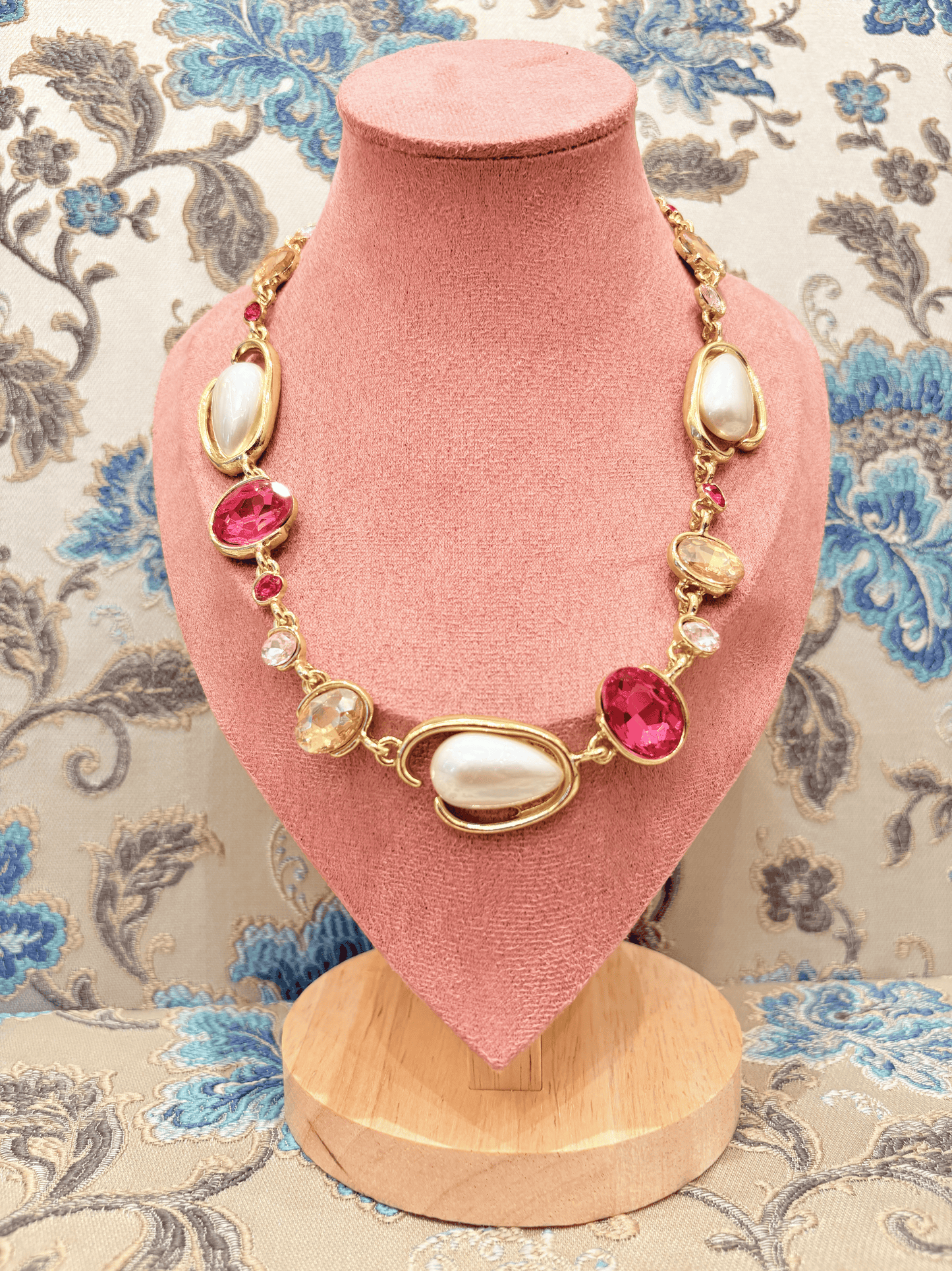 Radiant Ruby & Pearl Necklace